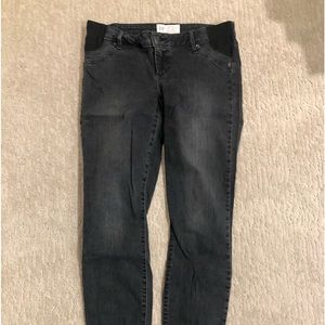 Gap maternity insert panel skinny jeans in black size 8L